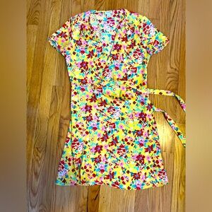 J crew floral wrap dress